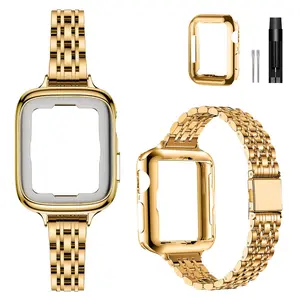 Watch Band with Protective Case, 1 Count Fashionable Watch Band for Women, Wearable Accessories Compatible with Apple Watch 10/9/8/7/6/5/4/3/2/1/SE Series Smart Watch Strap