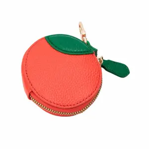 Orange Zip Charm - Audio Accessory for Portable Wireless Music Earphones, Headphones Case, Purse Charm, Coin Purse