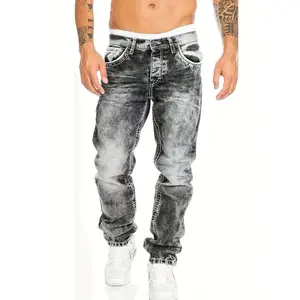 Men's Fashion Creative Stretch Denim Jeans,Minimalist Style Suitable For Summer, Emo Style