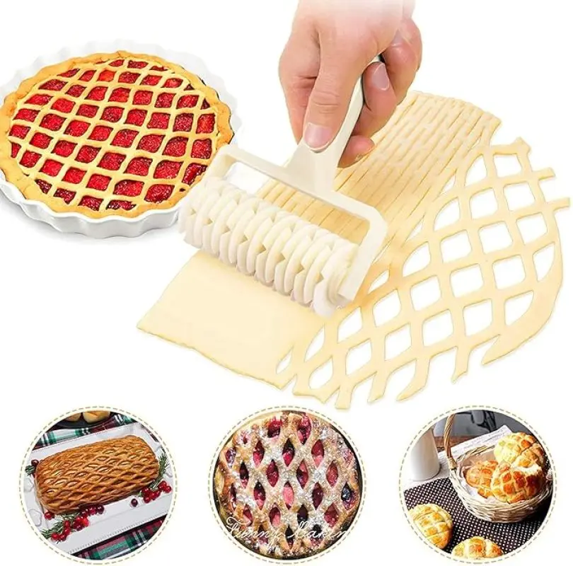 Puff Pastry Lattice Cutter - Home Baking Kitchen Cooking Accessory, Pastry Utensil for Cutting Pizza Crusts, Beef Wellington, Bread, Essential Home Kitchen Tool