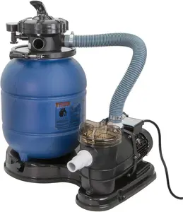 XtremepowerUS 13" Sand Filter 3/4HP Pool Pump 2,400GPH for Above Ground Swimming Pool Multi-Port Valve Up To 10,000 Gallons, 1-1/4"NPT Pool Sand Filter with Enhanced Circulation System