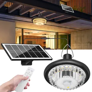 Solar Crystal Pendant Light, 248 LED, 3 Modes, Adjustable Warm And White Dual Color Temperature, Outdoor 360 ° Wide-angle Floodlight, Suitable For Courtyards, Terraces, Pavilions, Camping Sites, Tents With Remote Control Solar Lights