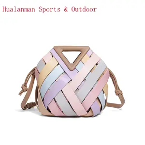 Large Capacity Handbag Triangle Bag New Style Clutch Bag Quilted Woven Evening Bag