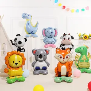 Cartoon Animal Themed Balloon (8pcs), Inflatable Animal Shaped Balloon, Balloon Animals, Atmosphere Scene Layout Decoration Supplies For Birthday Party