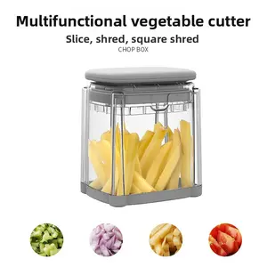 Multi-Function Press Chopper – Potato French Fry Cutter & Veggie Dicer