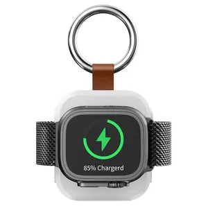 X-12W,Portable Charger for IWatch,Wireless Magnetic iWatch Charger 1200mAh Power Bank Travel Keychain Accessories Smart Chargers for Apple Watch Series 10/9/8/7/6/SE/5/4/3/2/1/UItra/UItra 2