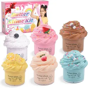 Summer Spring Gift 6 Pack Butter Slime Kit for Girls, Kids Slime, Toys for Ages 6-8 8-13 Girls Boys, Cool Girl Birthday Gifts Party Favors Cute Stuff Stocking Stuffers for 4 5 7 9 10 11 12 Year Old
