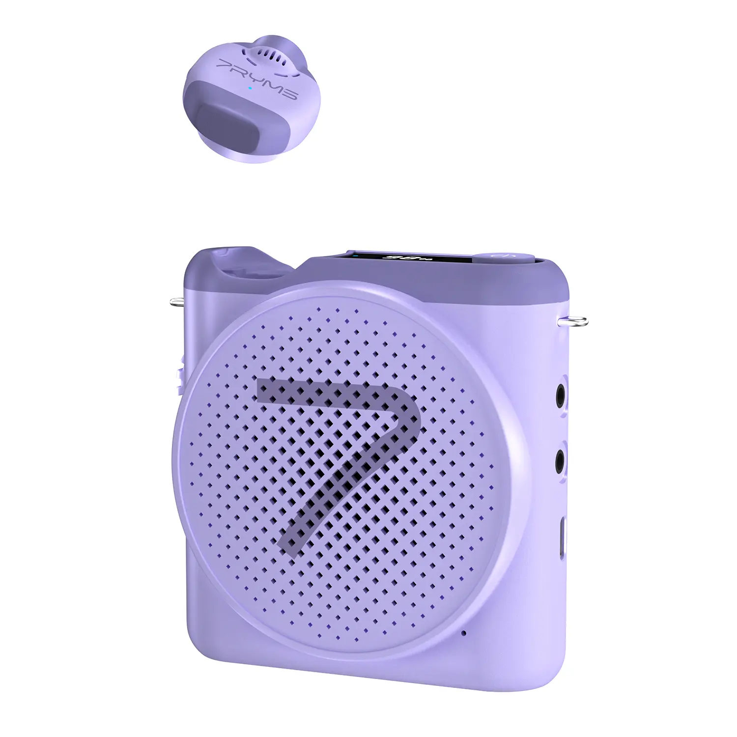 7RYMS Convox WA2 Mini Portable Wireless Voice Amplifier with 1-in-1 Magnetic Lavalier Microphone, AI Noise Cancelling, 65mm Loud Speaker, Bluetooth, 3.5mm AUX Input for Teachers, Classroom Use
