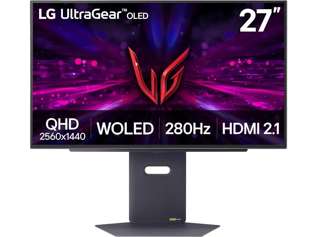 LG UltraGear 27 inch QHD 2K 1440P 280Hz with AMD FreeSync Premium Pro & G-Sync compatible 0.03ms HDR500 OLED Gaming Computer Monitor with Height Adjustable, Pivot, Swivel & Tilt Stand 27GX700A-B