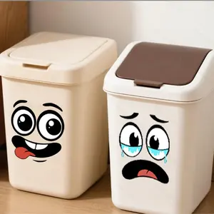 Surprised Face Toilet Decal, 4 Count Emotive Humorous Wall Art with Adhesive, Aesthetic Home Decoration, Room Decor, Bathroom Decoration Accessories, Beautify Your Home #TOP PICKS