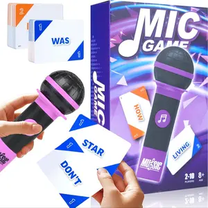 Mic Karaoke Party Game - Family Board Game - Hilarious Singing Challenge for Friends & Families with 250 Song Lyrics - Perfect for Game Nights & Birthday Parties 8 Years Old (2-10 Players) - Family Fun Game - Tabletop Games