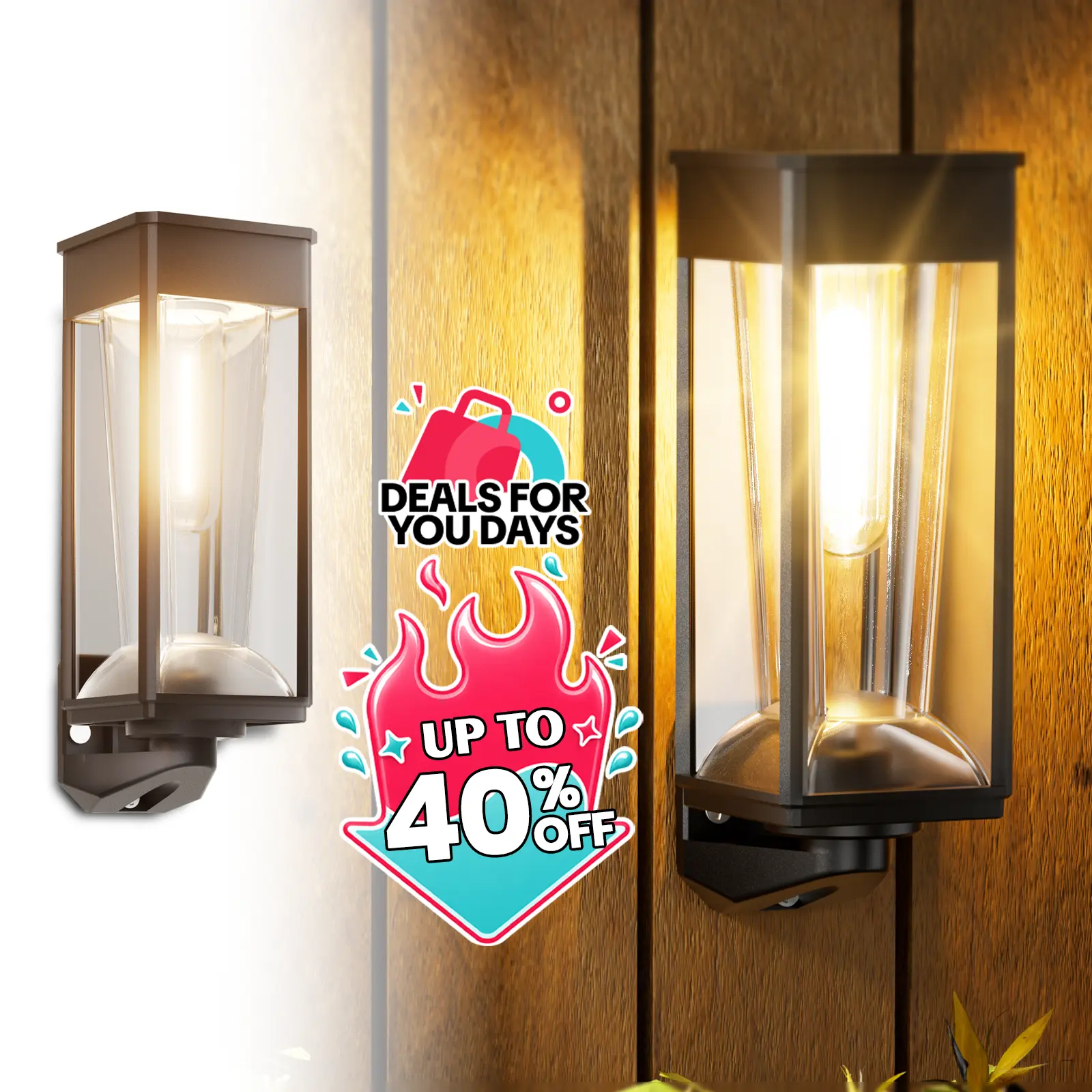 Solar Fence & Wall Lights with Easy Installation,Aesthetic,easiestgardenmakeover, Auto On/Off, IP65 Waterproof Outdoor Lighting, Warm & Cool White LED Decorative Lamp for Patio, Yard, Porch & Backyard,summergarden