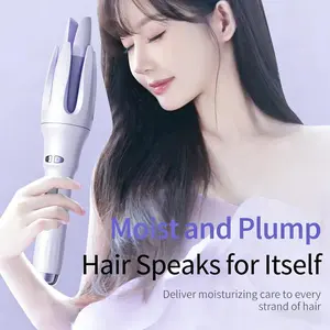 New Upgrade Automatic Curling Iron with 4 Temperatures Frizz-Free Smooth Shiny Hair, Anti-Scald-Tangle for Long Hair Auto Shut-Off Comfortable Hair Care Easy Operation Hair Styling Tool for Women & Home Use valentine gifts