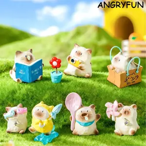 ANGRYFUN Cat PAI Siamese Cat Blind Box Figure – Cute Collectible Desk Figurine, Mini Animal Display Toy Gift for Girls and Collectors