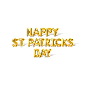Letter Balloons - HAPPY ST PATRICKS DAY 16" Inch Alphabet Letters Foil Mylar Balloon St. Patrick's Day Party Banner