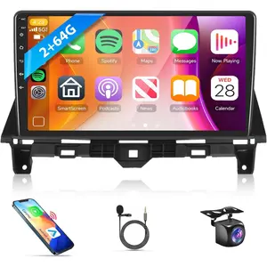 4Core 2G+64G WiFi Single-Din Touchscreen Bluetooth Dashboard Screen Car Video Player for Honda Accord 2008-2013, Android Wireless CarPlay, Android Auto, GPS, Mirror Link, FM/RDS, EQ, Backup Camera Accessory, Bluetooth Stereo Car Video Players, Single-Din