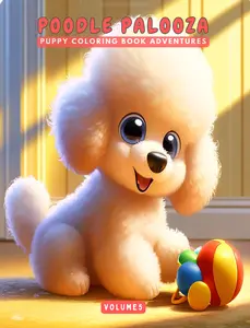 Poodle Palooza: Puppy Coloring Book Adventures - 30 Charming Poodle Puppy Illustrations to Color, Discover, and Enjoy. Perfect for Kids Who Adore Animals.