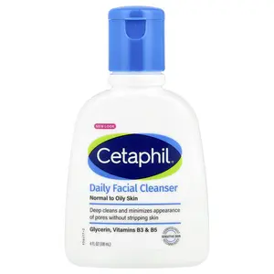 Cetaphil Daily Facial Cleanser, Normal to Oily Skin, 4 fl oz (118 ml)