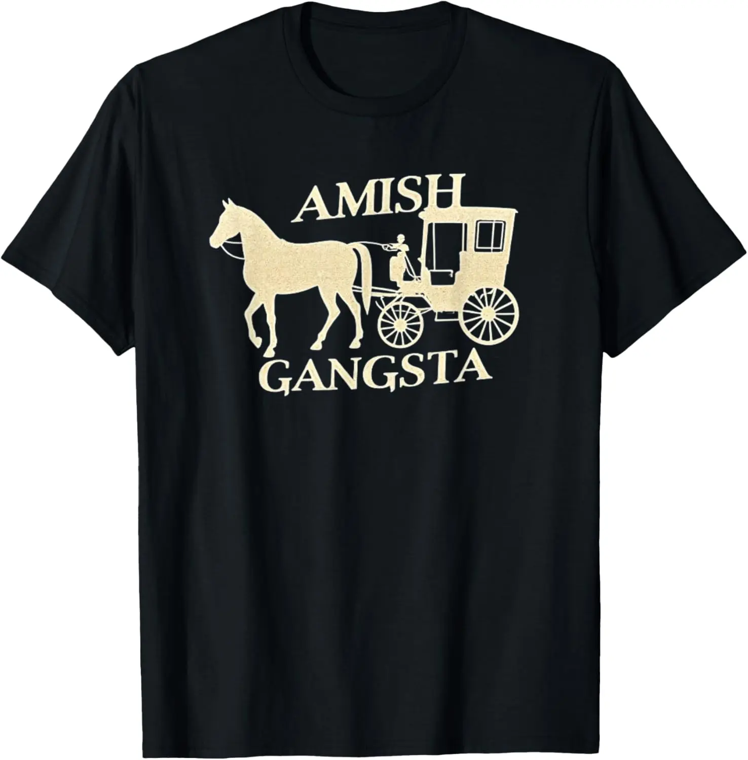 Cotton(pure) Amish Gangsta T-Shirt