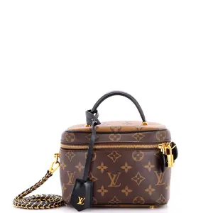 Pre-owned Louis Vuitton Canvas Coated Top Handle Bags Vanity Handbag Reverse Monogram Canvas PM by Rebag