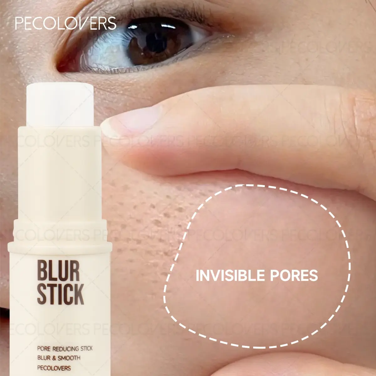 Invisible Pore Facial Primer, Primer Stick, Oil-Control Matte Makeup Base, Smooth Blurring Finish Blurs Pores with Flawless Coverage for Fine Lines and Blemishes