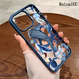 Premium Magnetic Phone Cases for iPhone11/12/13/14/15/16//17/Air/promax/Plus Ocean Themed Whale Shark 2k cased MagSafe Ready, Anti-Fall, Springtok and Ultra-Thin Design | Perfect for Everyday Use Screen Protector Resistance