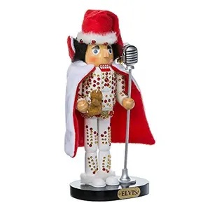 Kurt Adler Elvis in White Suit Christmas Nutcracker, 10"