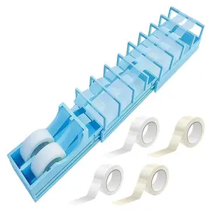 Compact Desktop Tape Dispenser for Gift Packaging & Crafts - Prepares 18 Strips, No Blades, Standard Speed, Mess-Free Taping, Ideal for Wrapping & Crafting