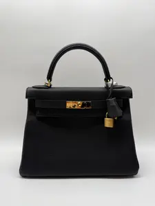 Pre-owned HERMÈS leather Tote Bags Hermes Kelly 28 Togo with Gold Hardware (Z Stamp)