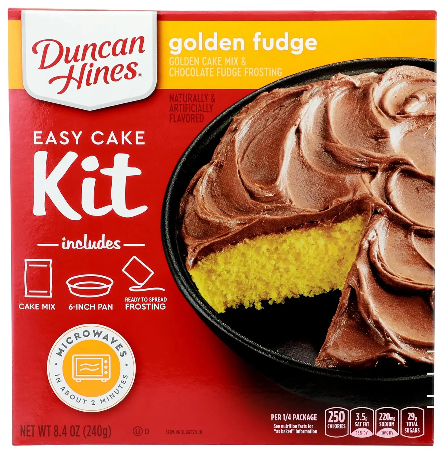 Easy Cake Kit Golden Fudge Flavored Cake Mix, 8.4 oz.