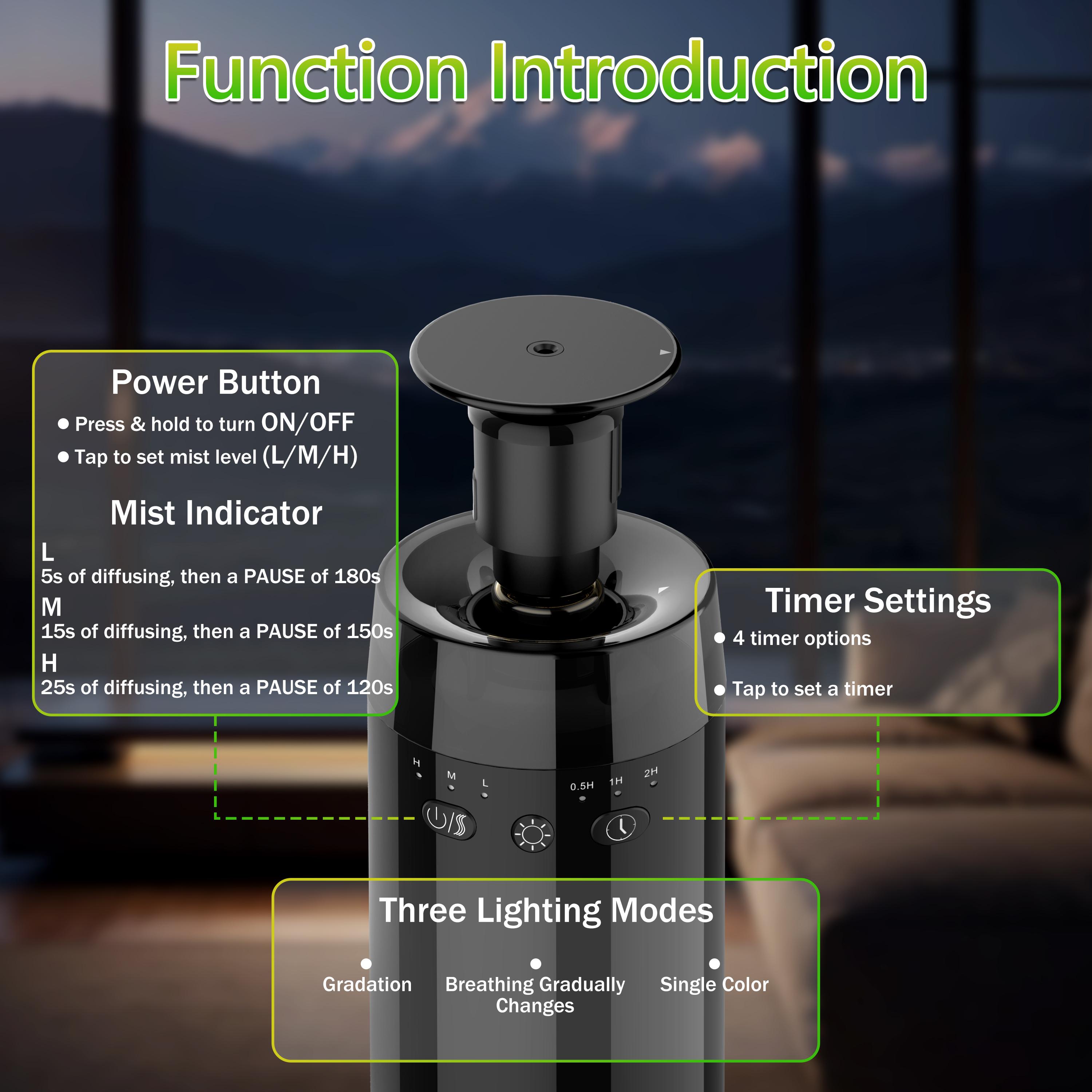 Waterless Essential Oil Diffuser: Battery Mini Scent Air Machine with 8 Bottles of Essential Oils for Home, Room, Car, Office with RGB Colorful Light — Cool Mist Aroma Machine Waterless Essential Oil Diffuser: Battery Mini Scent Air Machine with 8 Bottles of Essential Oils for Home, Room, Car, Office with RGB Colorful Light — Cool Mist Aroma Machine