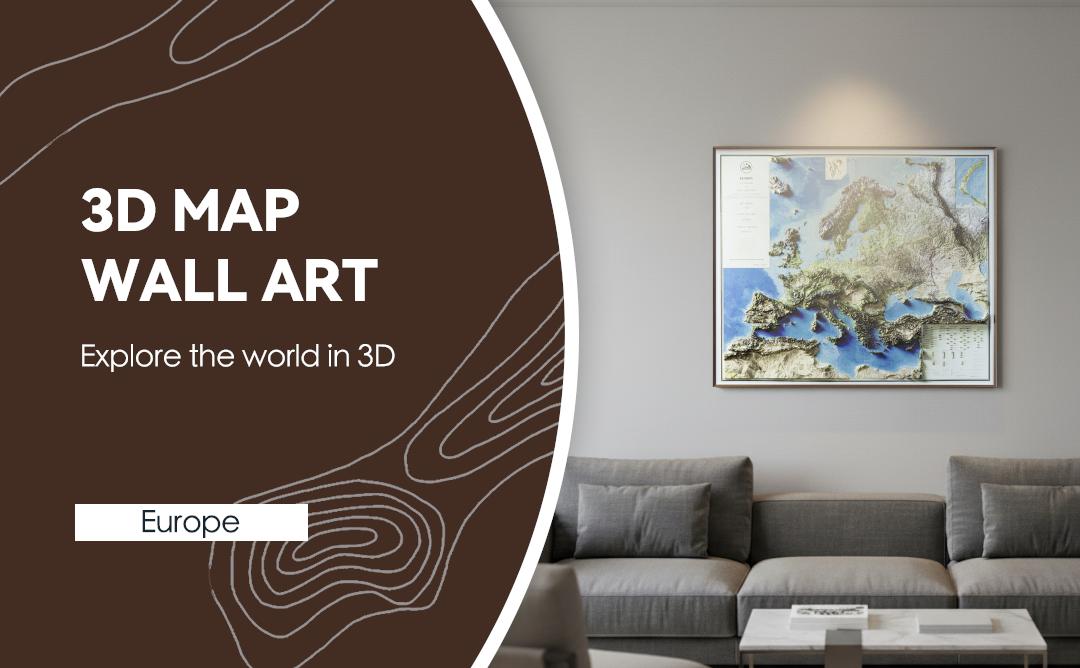 Europe 3D Relief Map