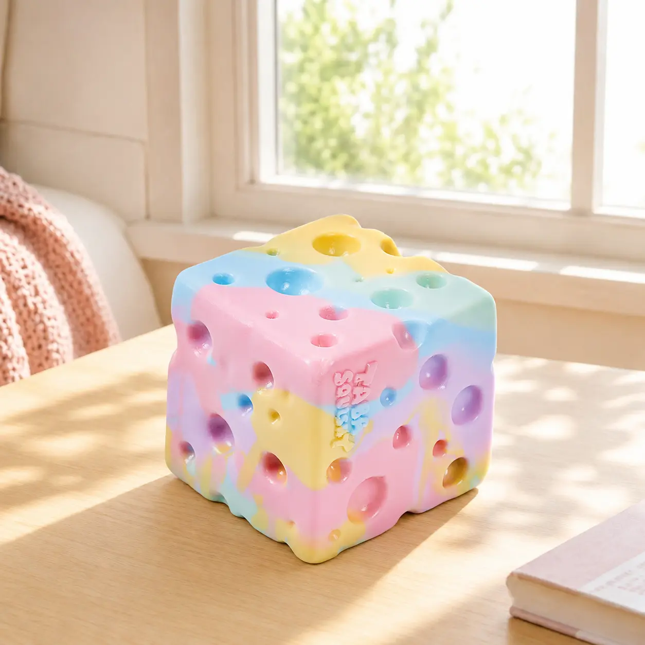 Taba Squishy Back To School Handmade Cheese Squishy Toy - Soft, Slow Rebound Cheese Block Collectible for Stress Relief,Backpack Bag Charm Decor Collectible