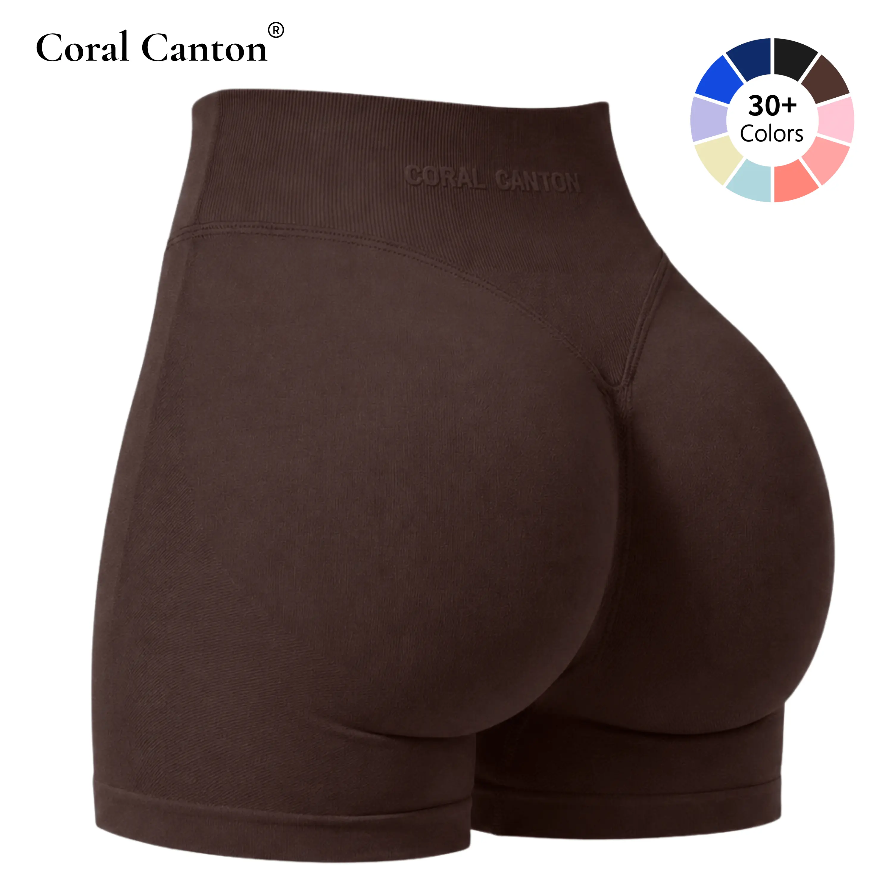 Coral Canton High Waisted Compression Shaperwear Sports Shorts - Butt Lifting, Gym & Athletic Shorts for Summer Vibes, Compression Sports Shorts,summerwins