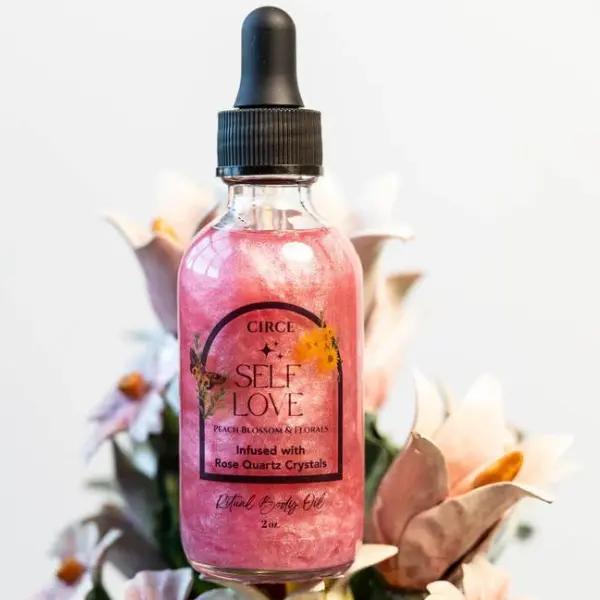 Self Love Ritual Body Oil 2 oz. Peach blossom, grapefruit scent Self Love Ritual Body Oil 2 oz. Peach blossom, grapefruit scent