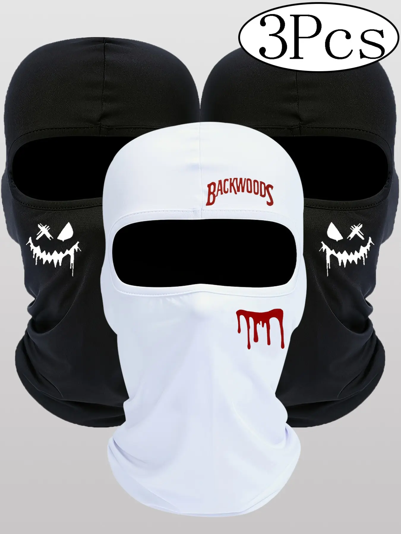 3 Pcs Ski Mask Cover Balaclava Full Face Mask Summer Face Cover UV Windproof Balaclava Headwear for Men Women Outdoor Sports