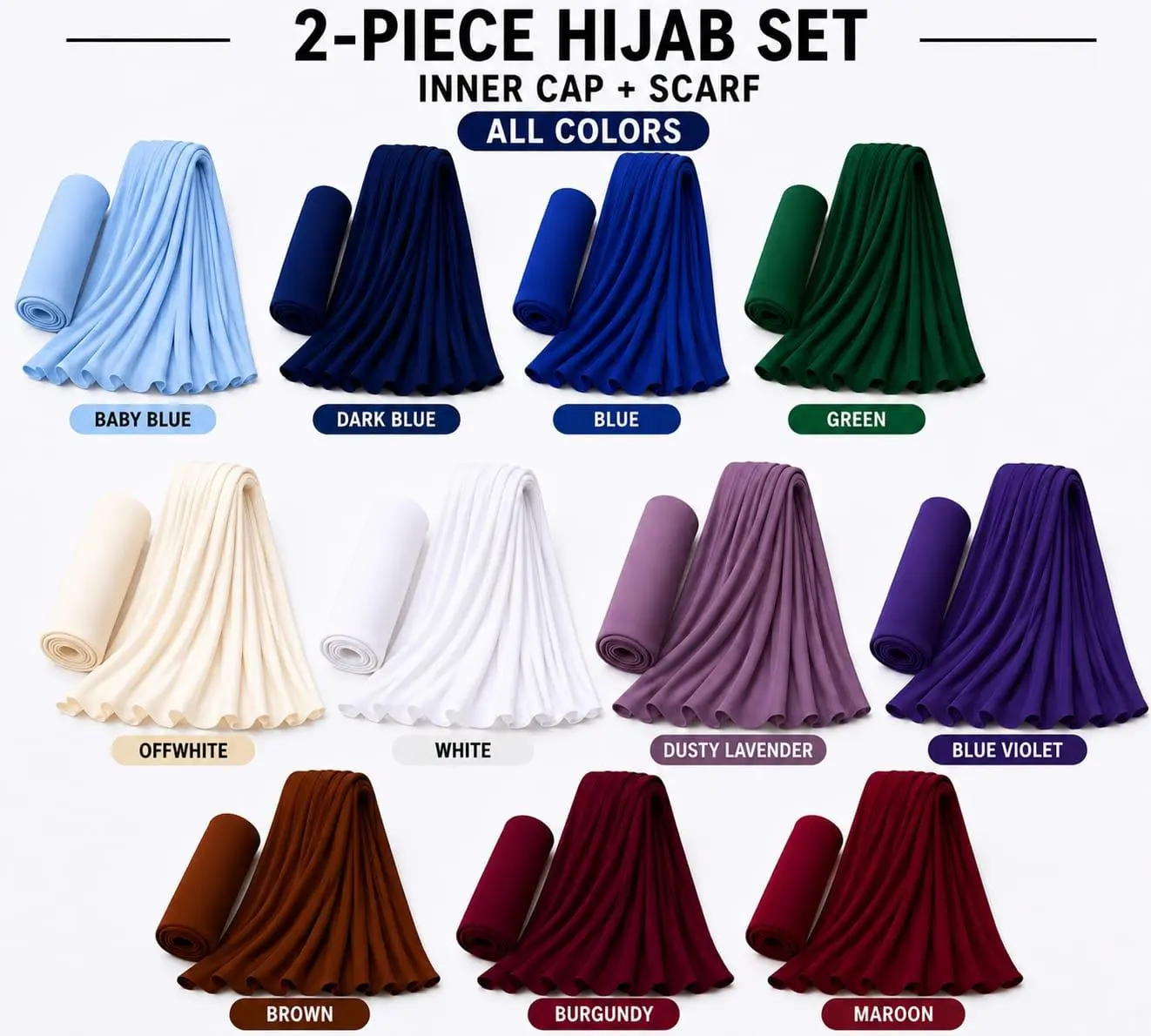 2-Piece Hijab Set