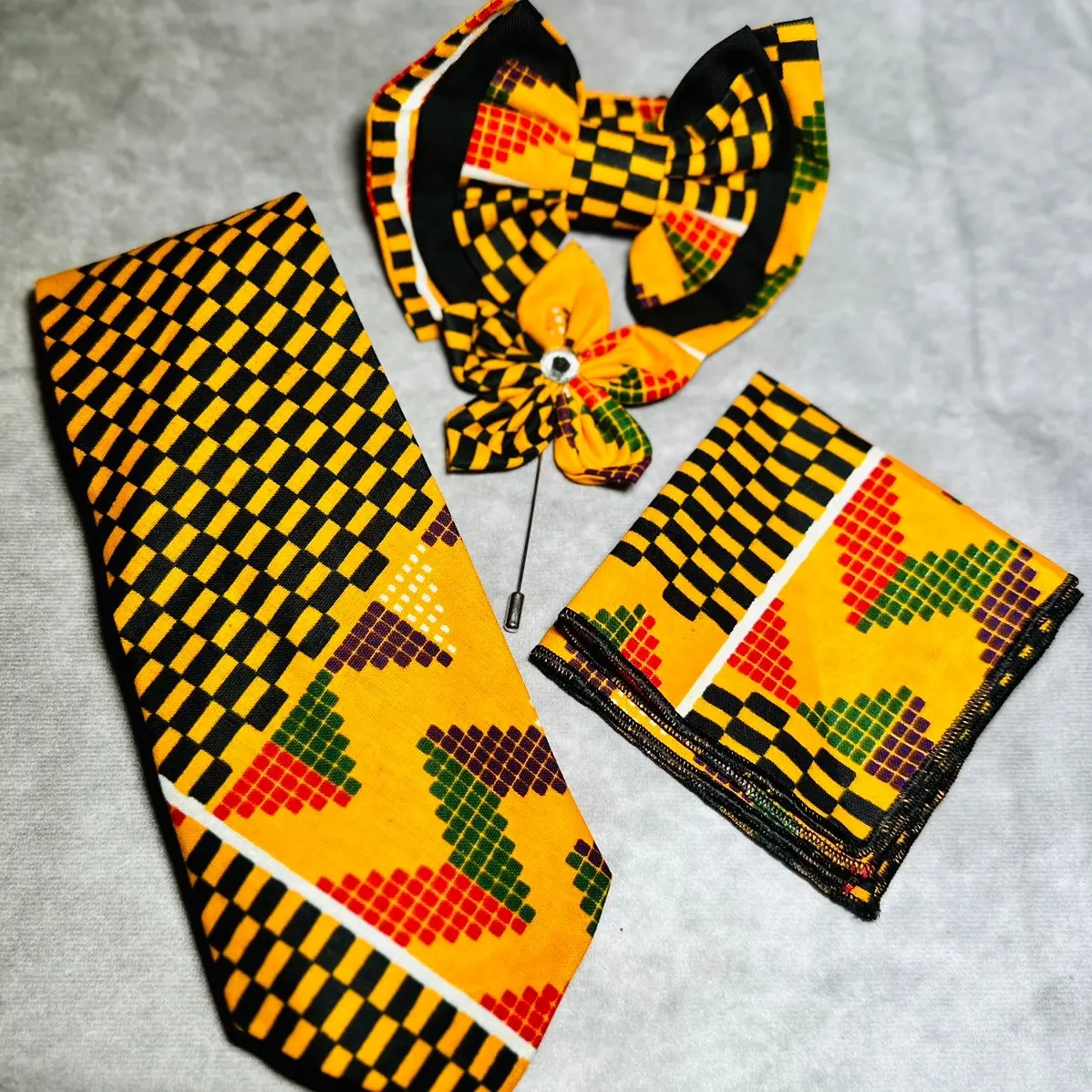 African Ankara cotton print gift set boxes for men