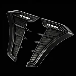 2pcs Carbon Black Car Side Wing Fender Sticker Decals Body For Dodger RAM Decoration Accessories Truck Decal