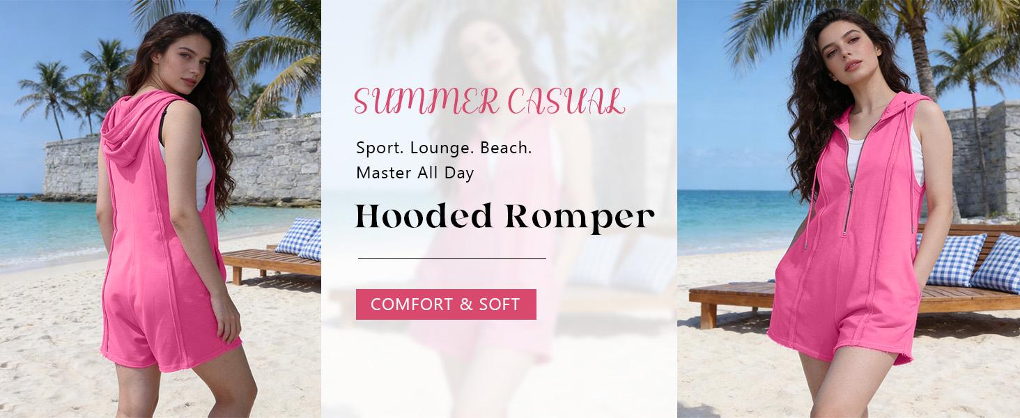 Tanming women's Short Half Zipper Sports Jumpsuit for Fitness Outdoor Leisure Springfresh Sleeveless Loose Hoodie for women  for Hyrox