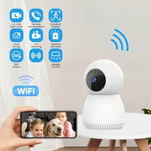 360 Indoor Smart Security Camera, 360 Pan/tilt Home Security Camera, 2.4GHz Dog Camera With HD Video, Two-way Audio, Night Vision Function, Human Shape Motion Detection And Pet Monitoring,  Home Security Camera