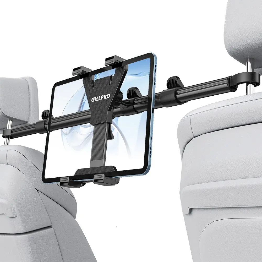 OHLPRO Car Gadgets Tablet Holder for iPad Headrest Mount, Universal 360°Rotatable Aluminum Extendable Backseat Tablet Mount Stand Compatible with iPad Pro Air Mini | Galaxy Tab | Kindle Fire HD or Other 6-11" Devices, Road Trip for Kids