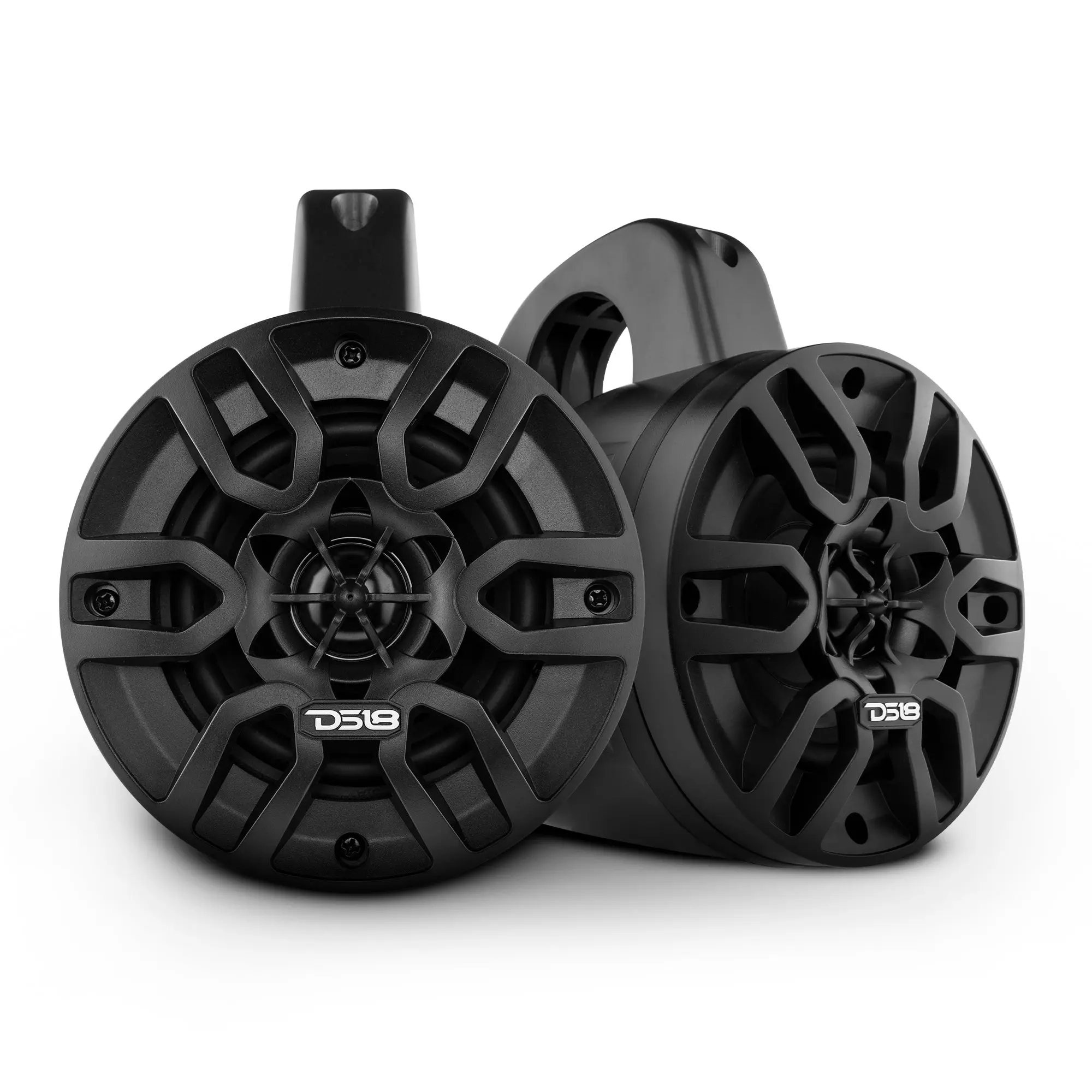 MP 4" Amplified With Bluetooth Wakeboard Tower Speakers 40 Watts Rms -Black Audio Amplifier