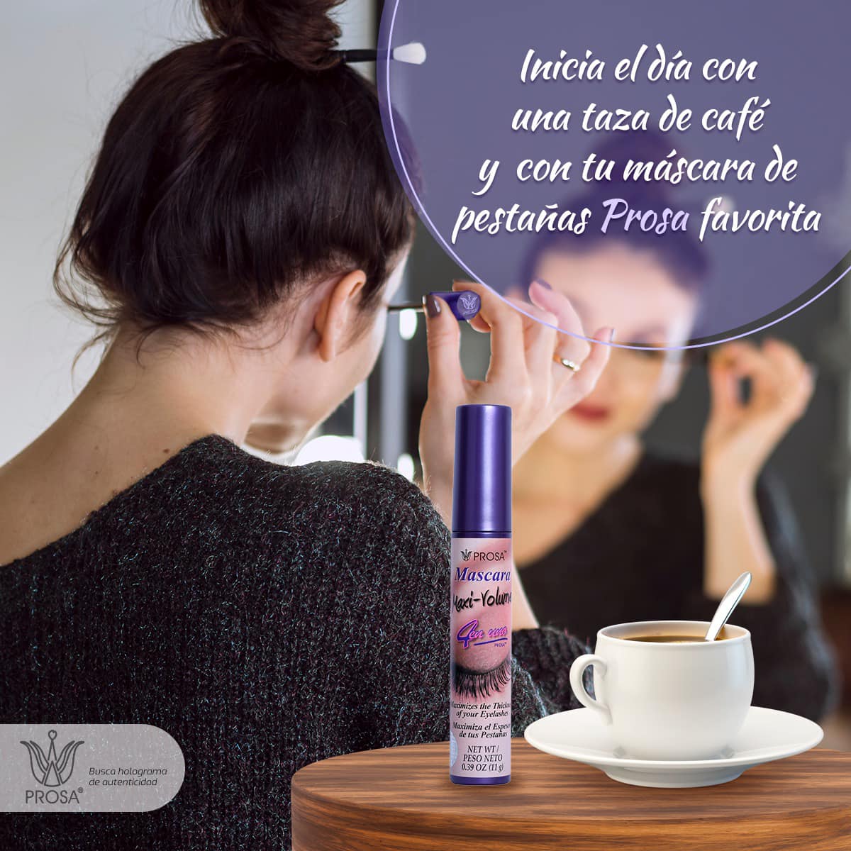 Prosa 4 in 1, (3 Pack) Mascara Maxi Volumen with Micro Fibras, Professional Black, 4 in 1 Eyelash Makeup Volumizing Water Proof Cosmetic Prosa 4 in 1, (3 Pack) Mascara Maxi Volumen with Micro Fibras, Professional Black, 4 in 1 Eyelash Makeup Volumizing Water Proof Cosmetic