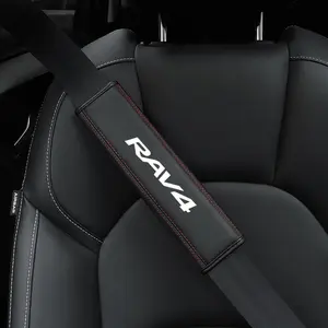 Car Seat Belt Shoulder Cover, PU Leather Car Seat Belt Shoulder Pad, Universal Car Interior Accessories for Toyota RAV4, Car Interior Decoration, Car Accessory