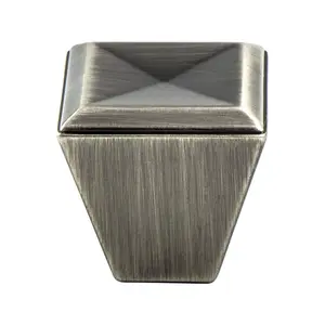 212 MAIN Geometric Shape Door Knob, Door Hardware with 1.125 in. Dia. Connection, Zinc Base, Vintage Nickel Finish