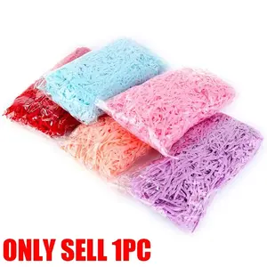 Crinkle Cut Filling Paper, 100g/3.53oz Colorful Creative Gift Wrapping Packaging Shredded Paper, Recyclable Craft Shredded Paper for Birthday, Wedding Gifts