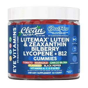 Clean Nutra Lutein, Zeaxanthin, Bilberry, Lycopene + B12 Healthcare Fitness Eye Support Gummies - OcuFlow