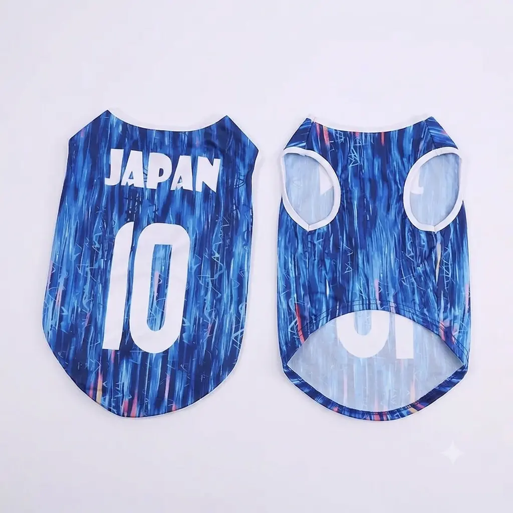 Print JAPAN Pet Soccer Jersey, Football Pet Jersey, Soccer Outfit for Dogs Cats, Gift for Dogs Cats