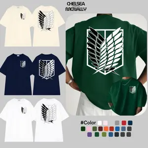 Attack on Titan Wings of Freedom T-Shirt, Sweatshirt, Hoodie, Anime Scout Regiment Tee, Double Sided AoT Graphic Shirt, Japanese Anime Shirt for Men and Women, Unisex Otaku Gift Tee, Streetwear Manga Top